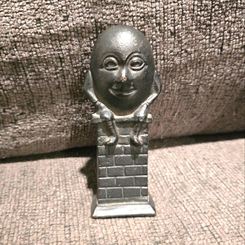 Antique Cast Iron Humpty Dumpty Piggy Bank
